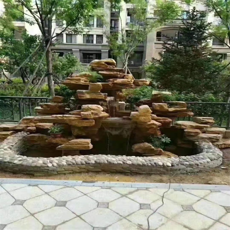 靖江庭院假山鱼池设计方案
